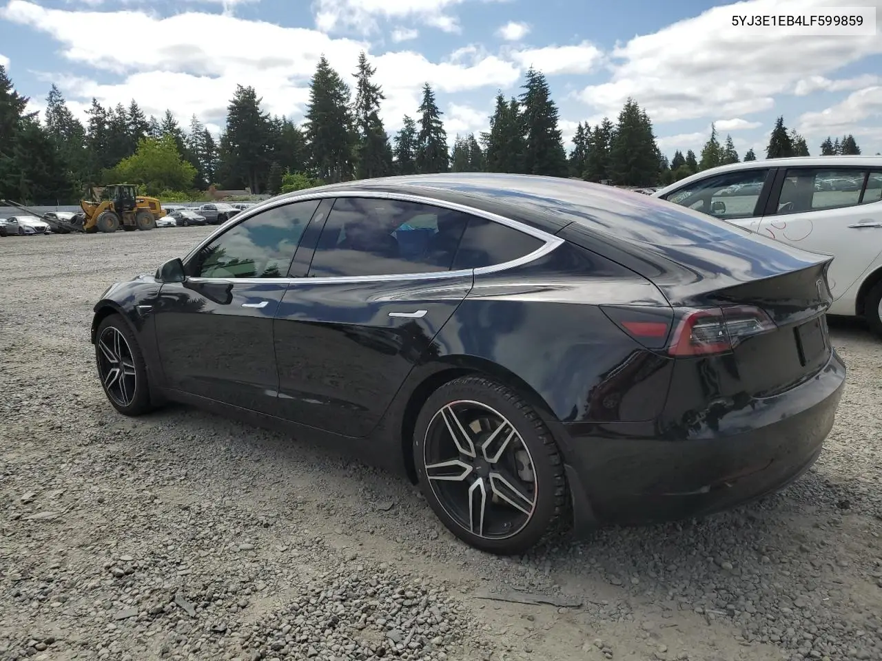 2020 Tesla Model 3 VIN: 5YJ3E1EB4LF599859 Lot: 62944305
