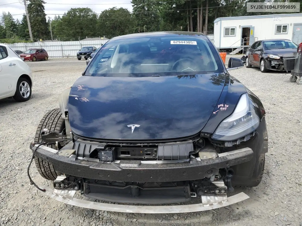 2020 Tesla Model 3 VIN: 5YJ3E1EB4LF599859 Lot: 62944305
