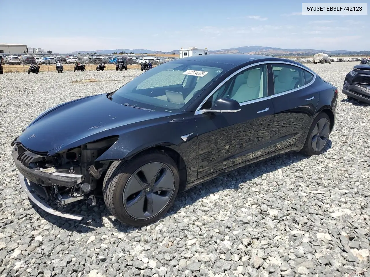 2020 Tesla Model 3 VIN: 5YJ3E1EB3LF742123 Lot: 63014295