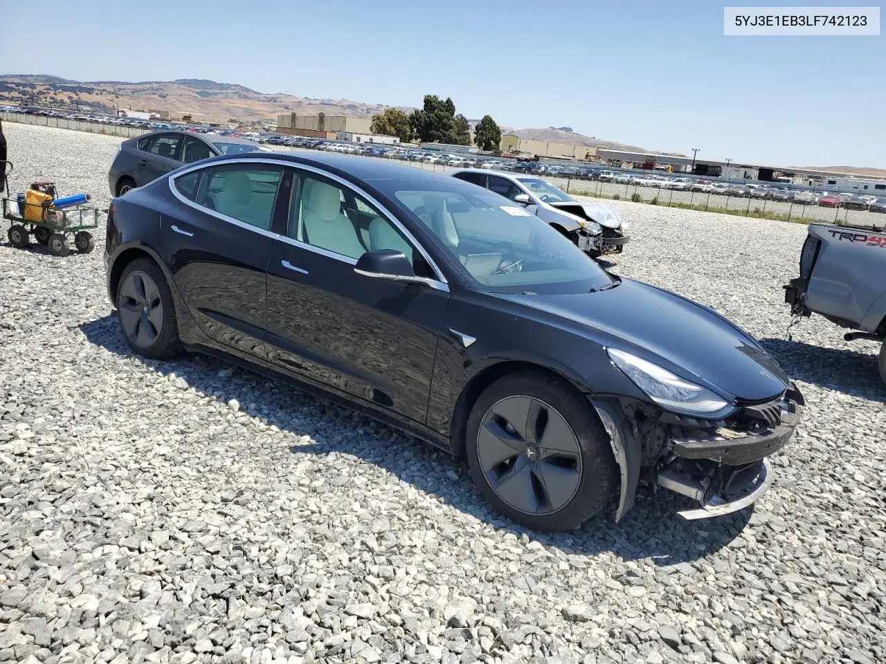 2020 Tesla Model 3 VIN: 5YJ3E1EB3LF742123 Lot: 63014295