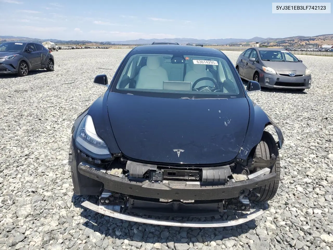 2020 Tesla Model 3 VIN: 5YJ3E1EB3LF742123 Lot: 63014295