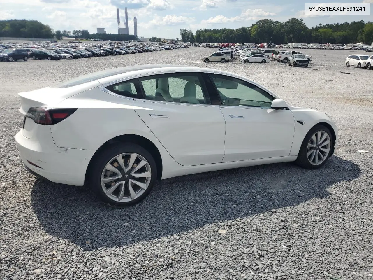 2020 Tesla Model 3 VIN: 5YJ3E1EAXLF591241 Lot: 63213735