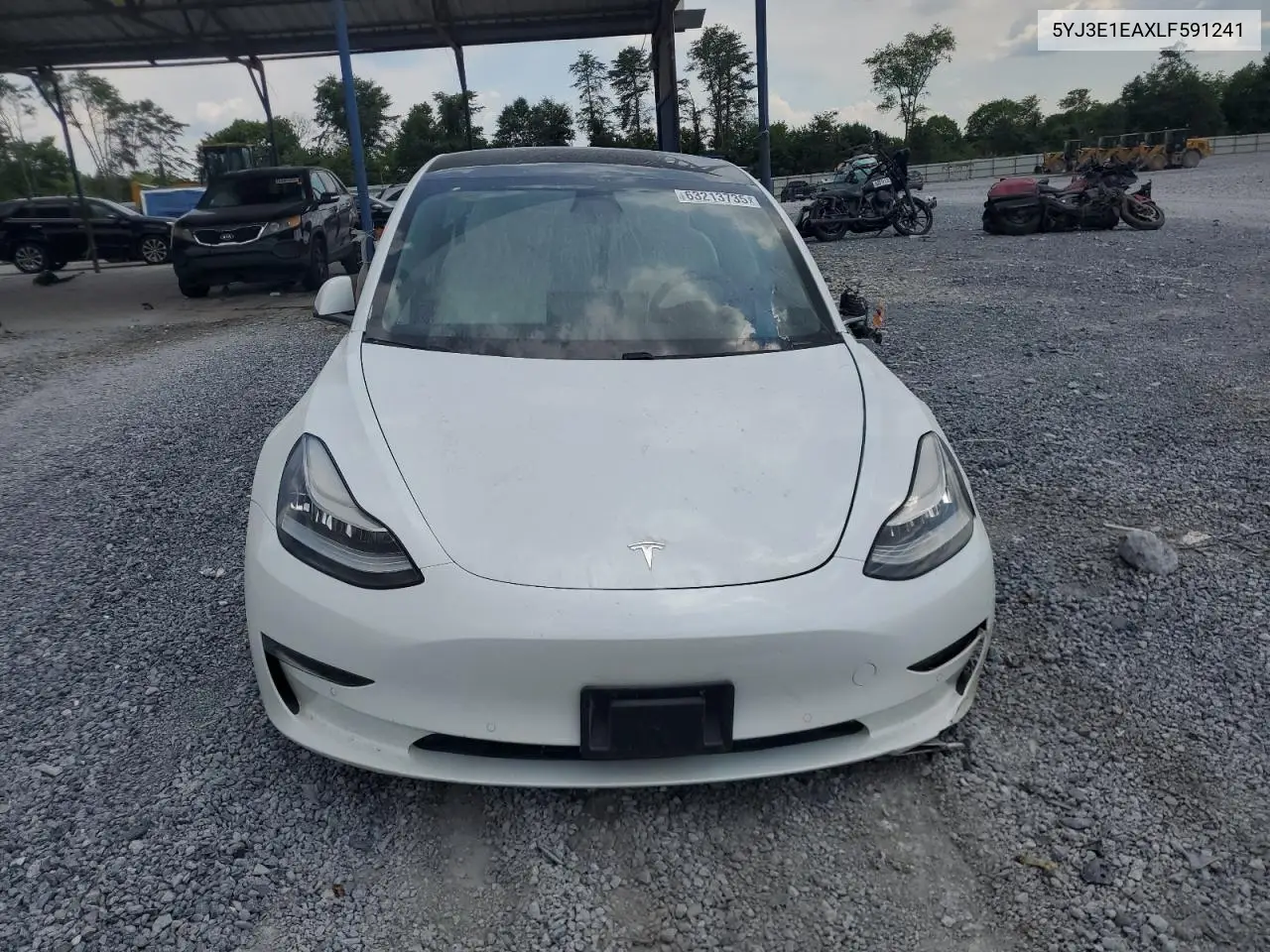 2020 Tesla Model 3 VIN: 5YJ3E1EAXLF591241 Lot: 63213735