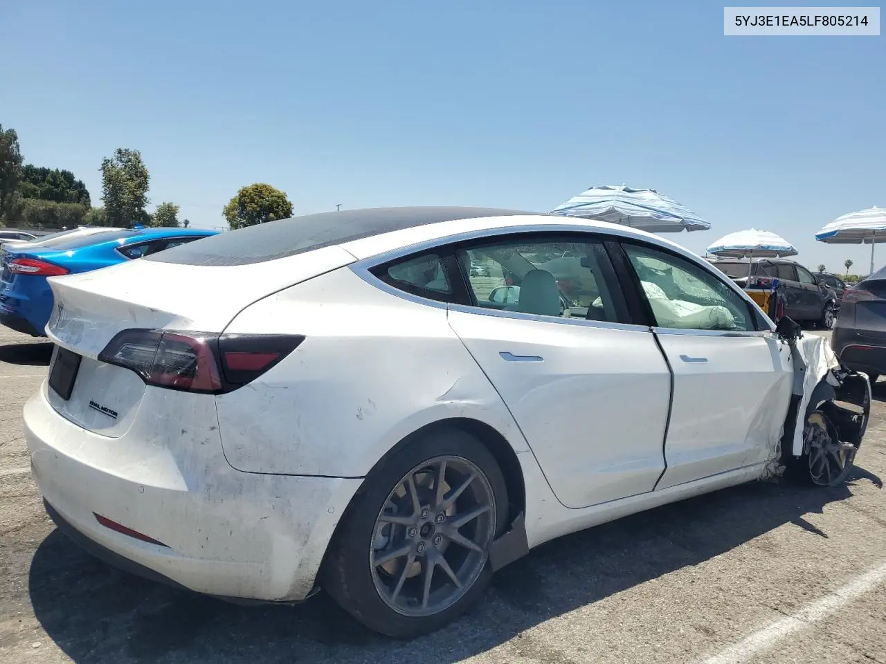 2020 Tesla Model 3 VIN: 5YJ3E1EA5LF805214 Lot: 63230185