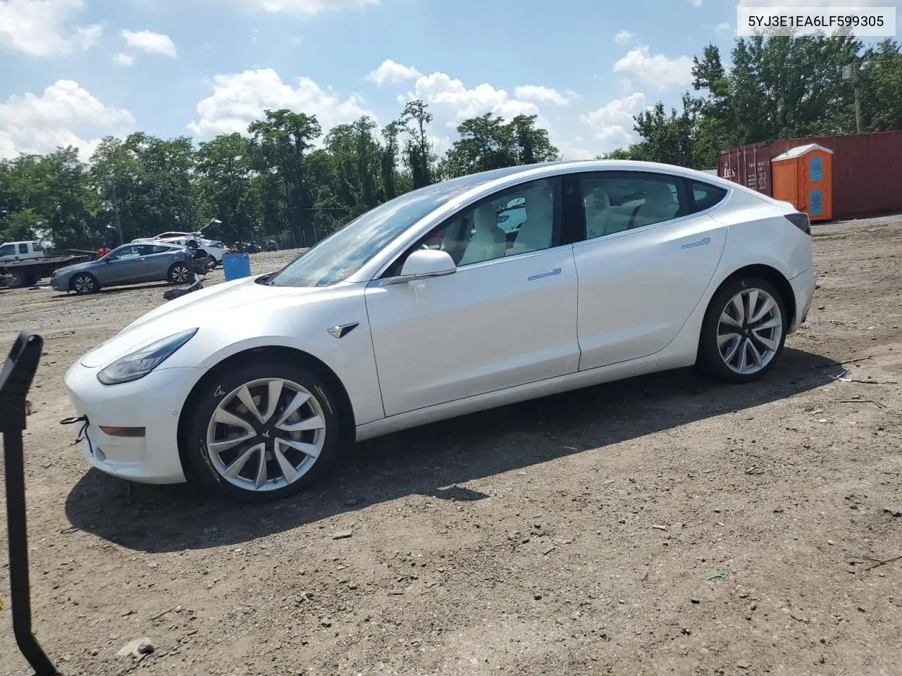 2020 Tesla Model 3 VIN: 5YJ3E1EA6LF599305 Lot: 63231525