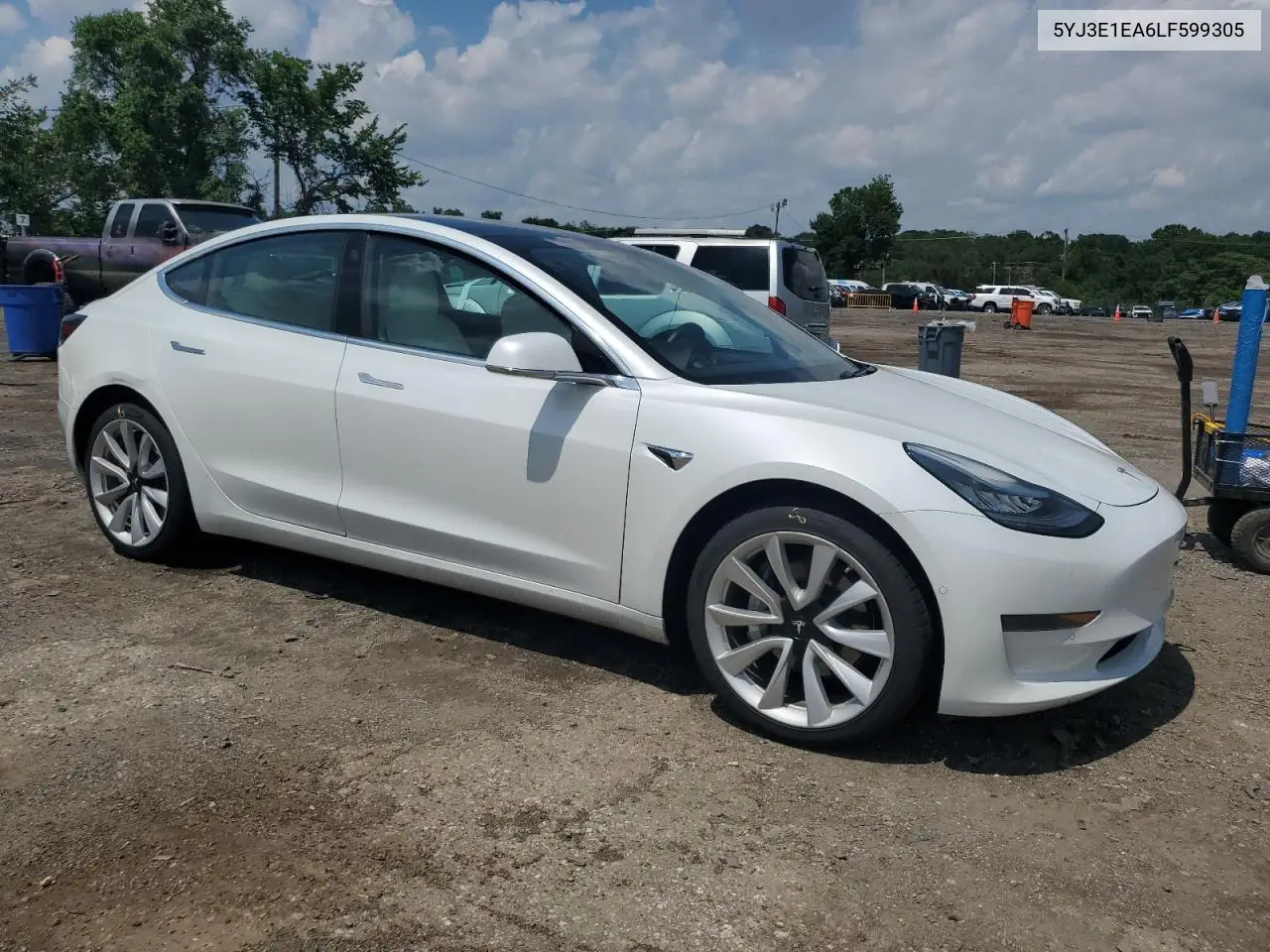 2020 Tesla Model 3 VIN: 5YJ3E1EA6LF599305 Lot: 63231525