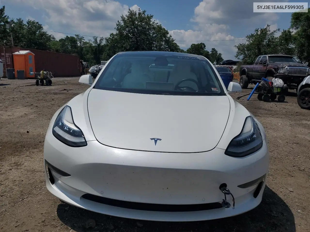2020 Tesla Model 3 VIN: 5YJ3E1EA6LF599305 Lot: 63231525