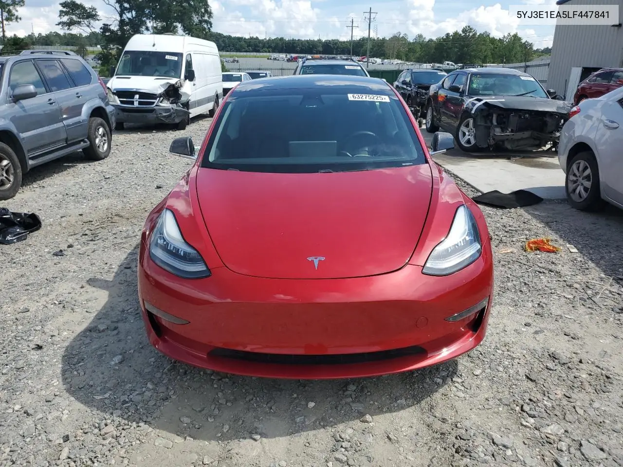 2020 Tesla Model 3 VIN: 5YJ3E1EA5LF447841 Lot: 63275225