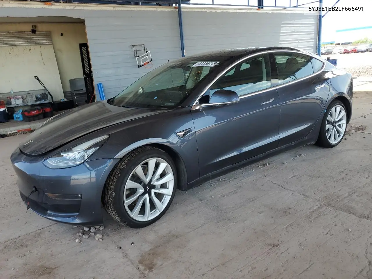 2020 Tesla Model 3 VIN: 5YJ3E1EB2LF666491 Lot: 63336915