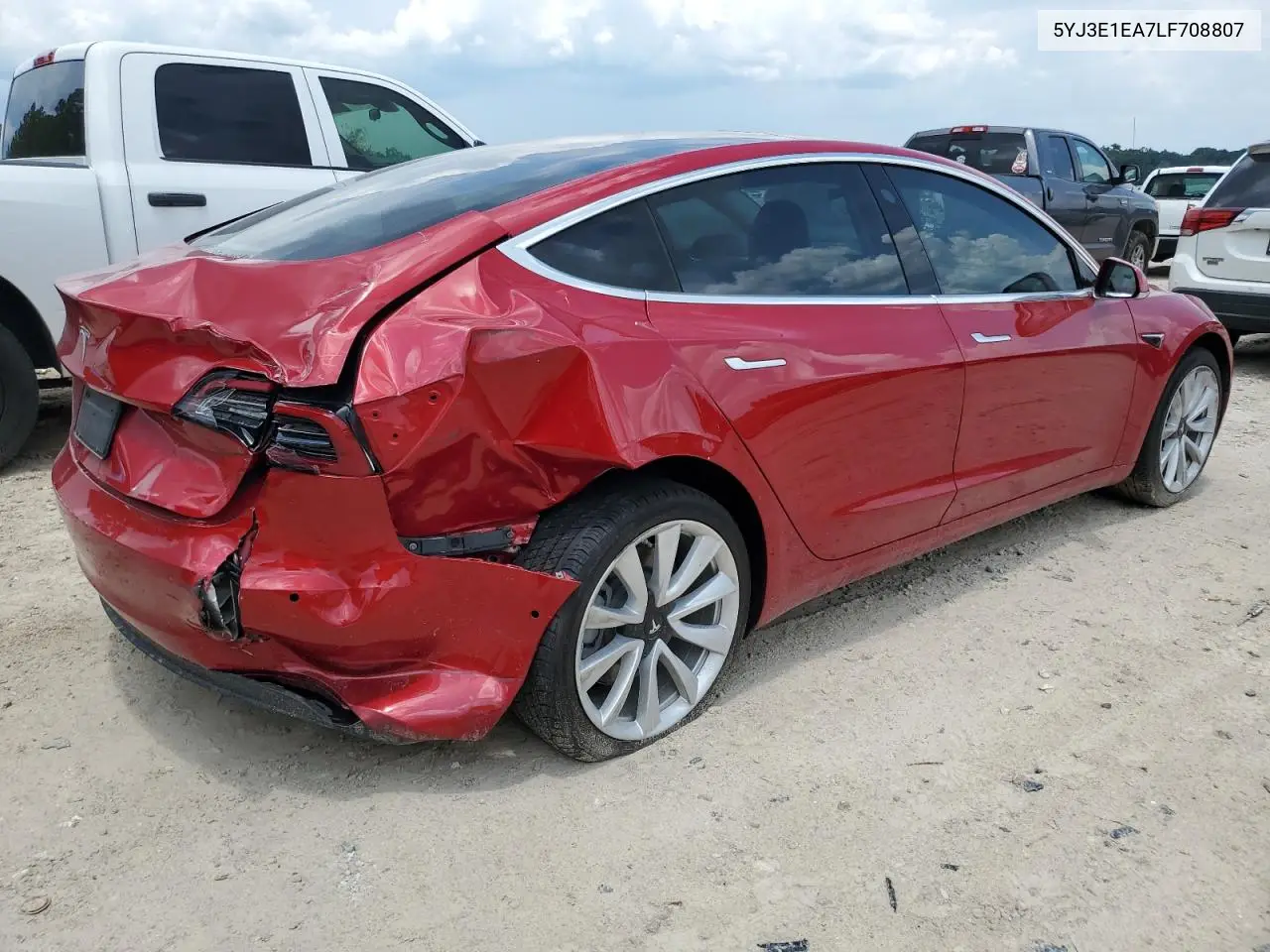 2020 Tesla Model 3 VIN: 5YJ3E1EA7LF708807 Lot: 63409365