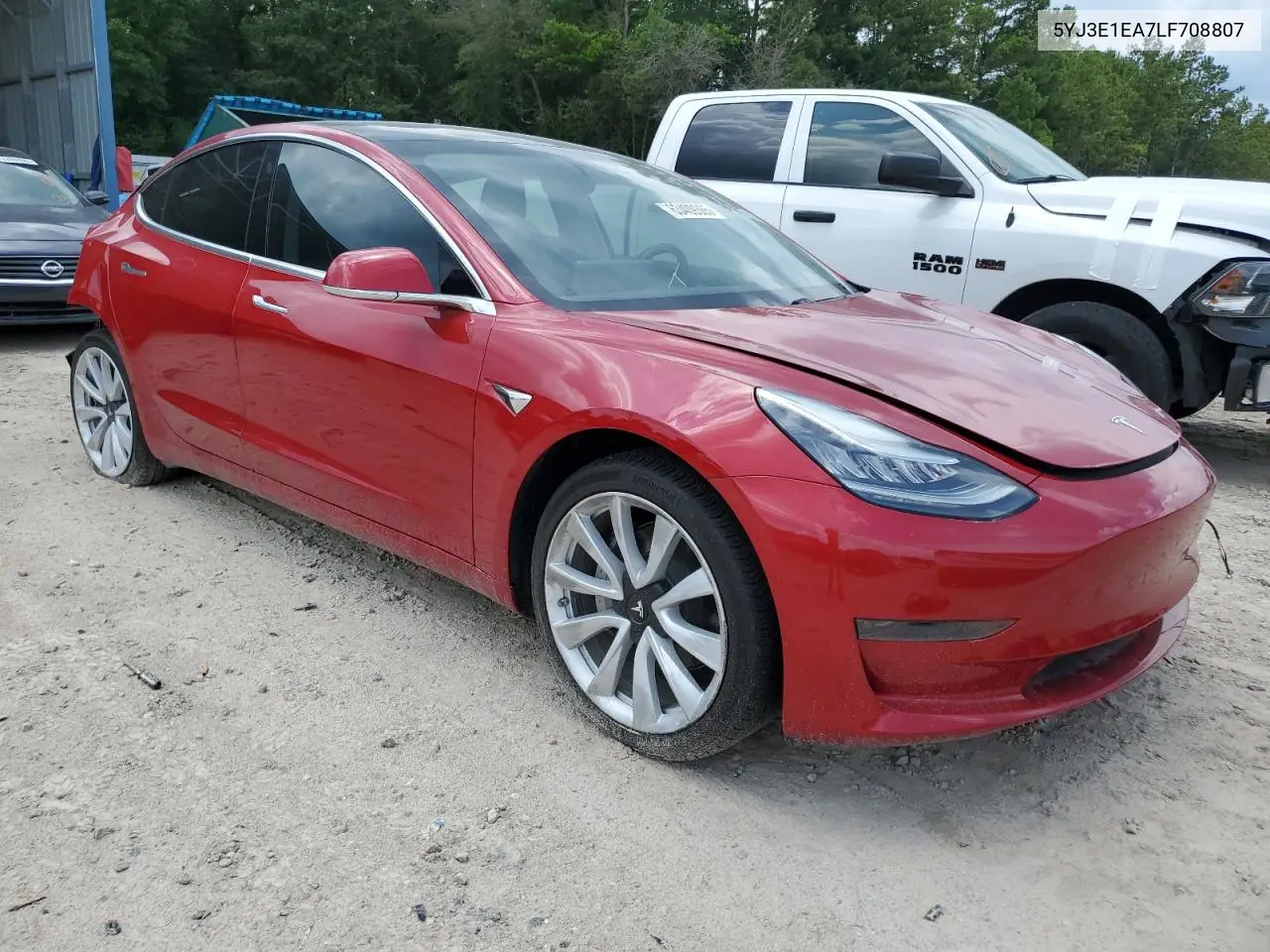 2020 Tesla Model 3 VIN: 5YJ3E1EA7LF708807 Lot: 63409365