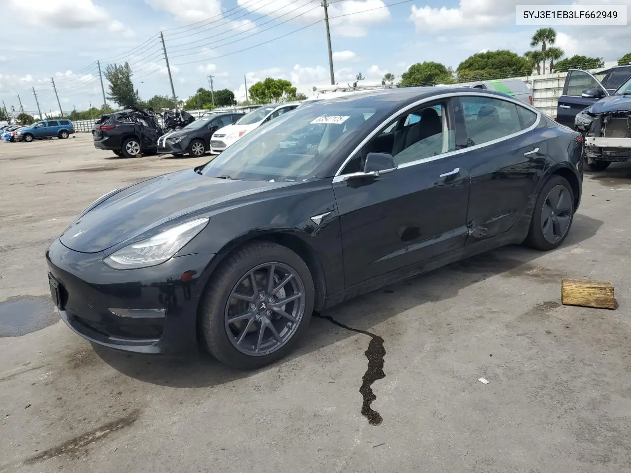 2020 Tesla Model 3 VIN: 5YJ3E1EB3LF662949 Lot: 63547125