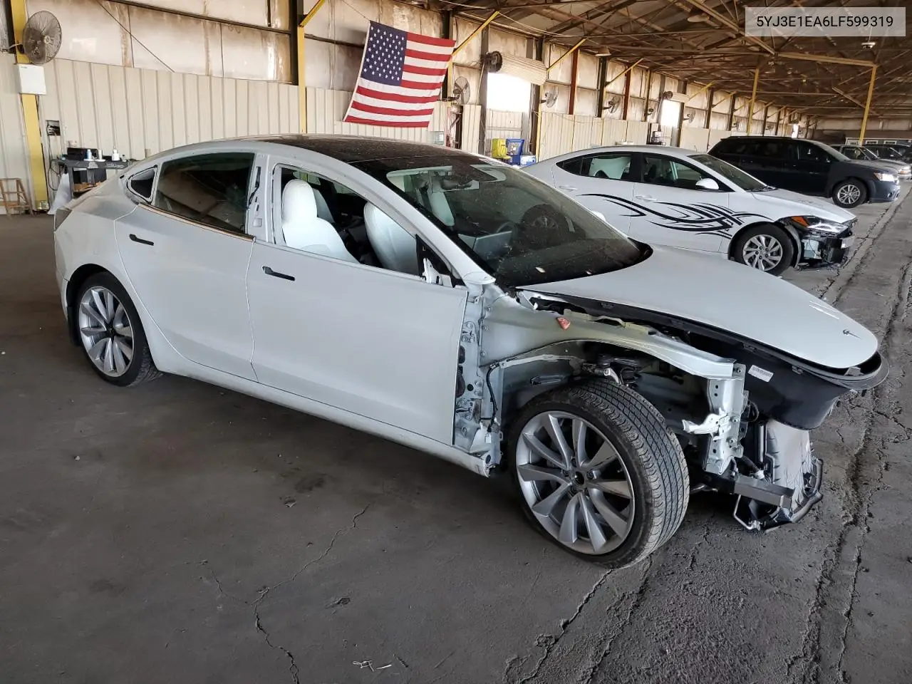 2020 Tesla Model 3 VIN: 5YJ3E1EA6LF599319 Lot: 63815395