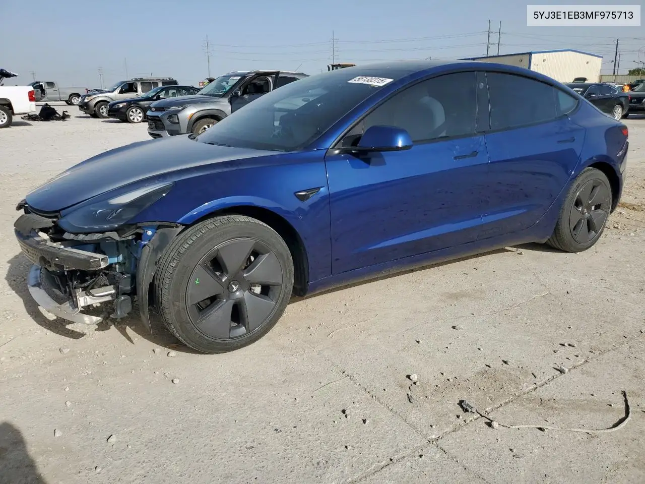 2021 Tesla Model 3 VIN: 5YJ3E1EB3MF975713 Lot: 56130315