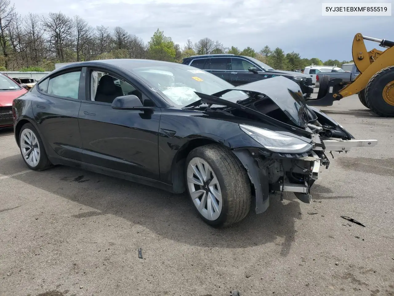 2021 Tesla Model 3 VIN: 5YJ3E1EBXMF855519 Lot: 56676055