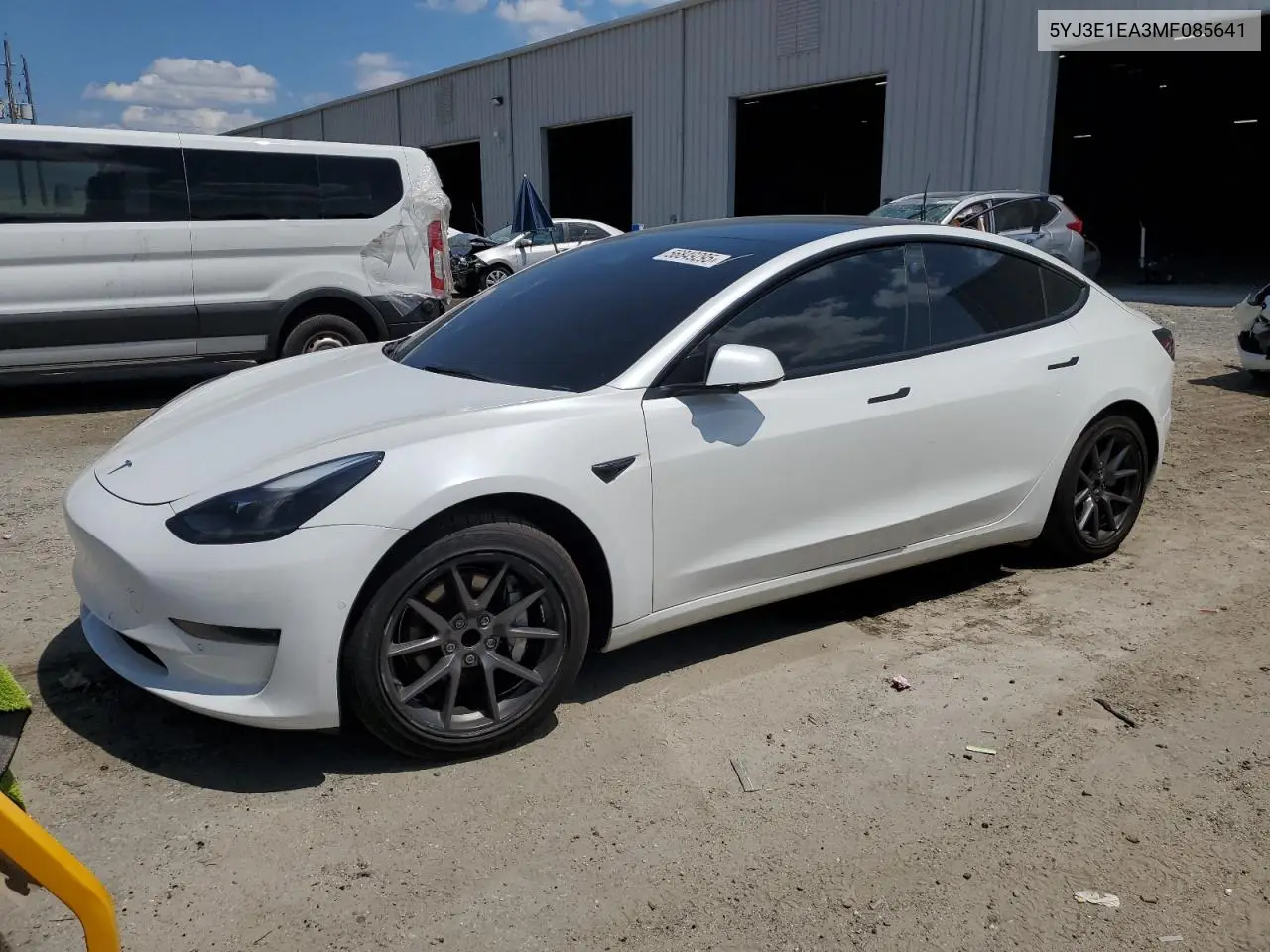 2021 Tesla Model 3 VIN: 5YJ3E1EA3MF085641 Lot: 56849295