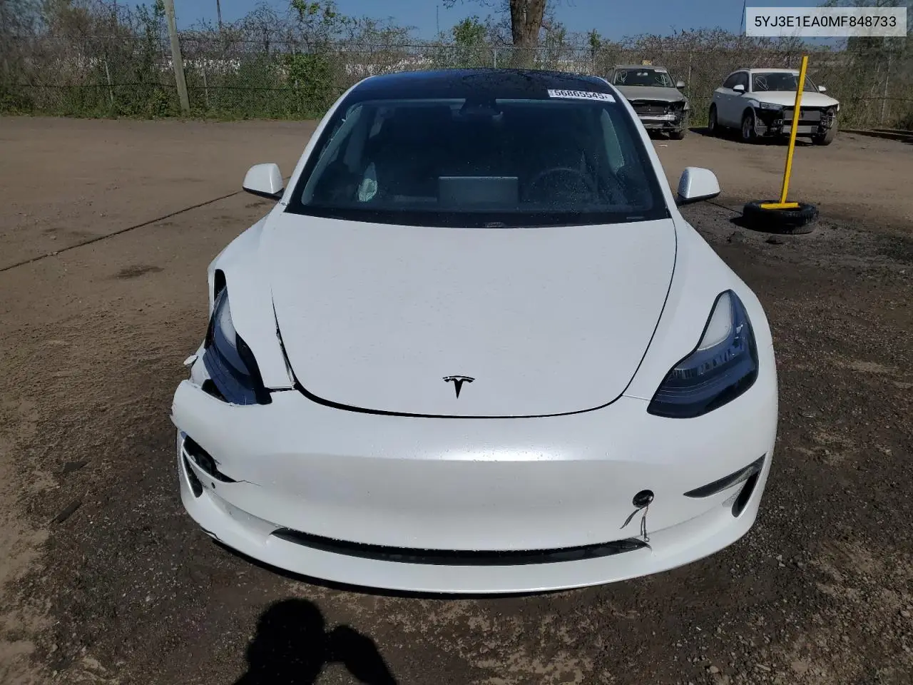 2021 Tesla Model 3 VIN: 5YJ3E1EA0MF848733 Lot: 56865545