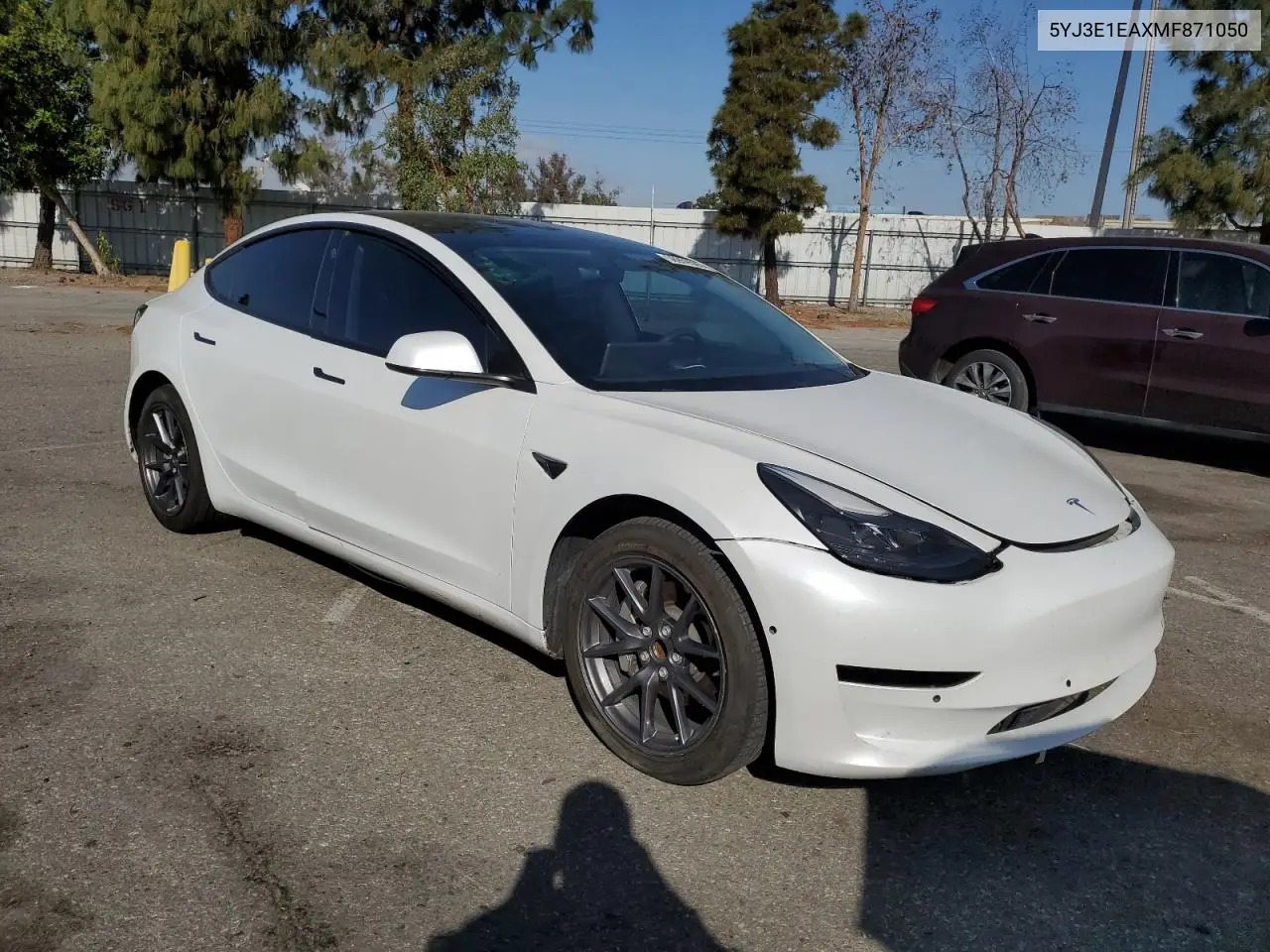 2021 Tesla Model 3 VIN: 5YJ3E1EAXMF871050 Lot: 56959565