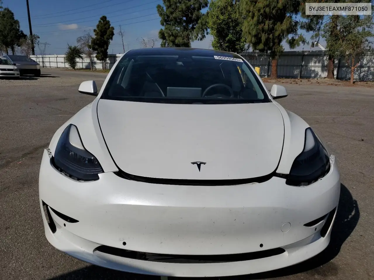2021 Tesla Model 3 VIN: 5YJ3E1EAXMF871050 Lot: 56959565