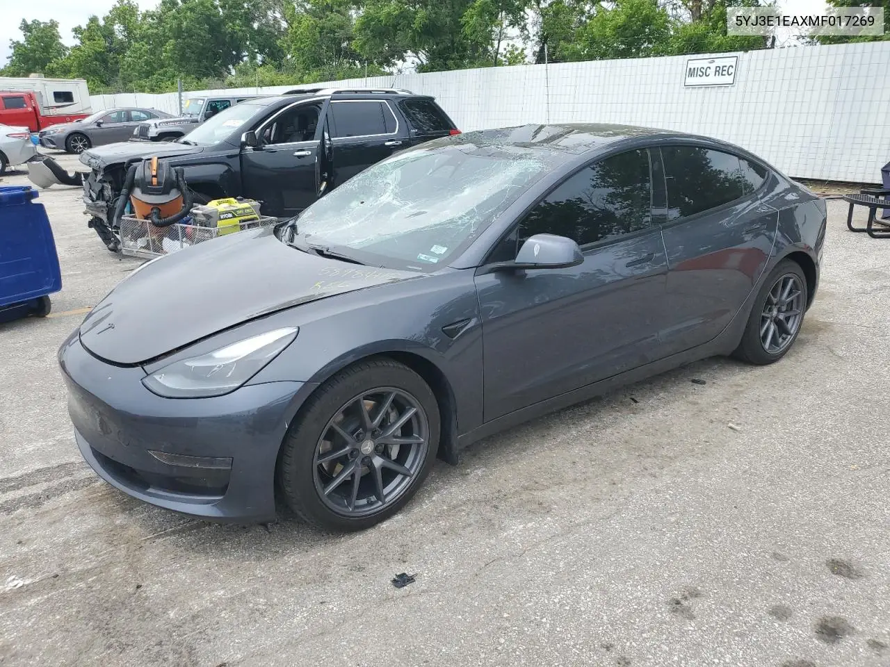 2021 Tesla Model 3 VIN: 5YJ3E1EAXMF017269 Lot: 58984115
