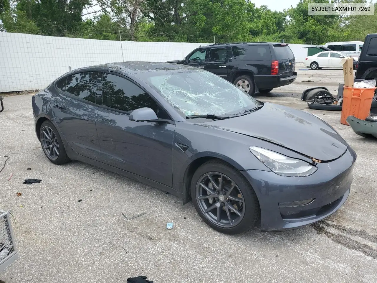 2021 Tesla Model 3 VIN: 5YJ3E1EAXMF017269 Lot: 58984115