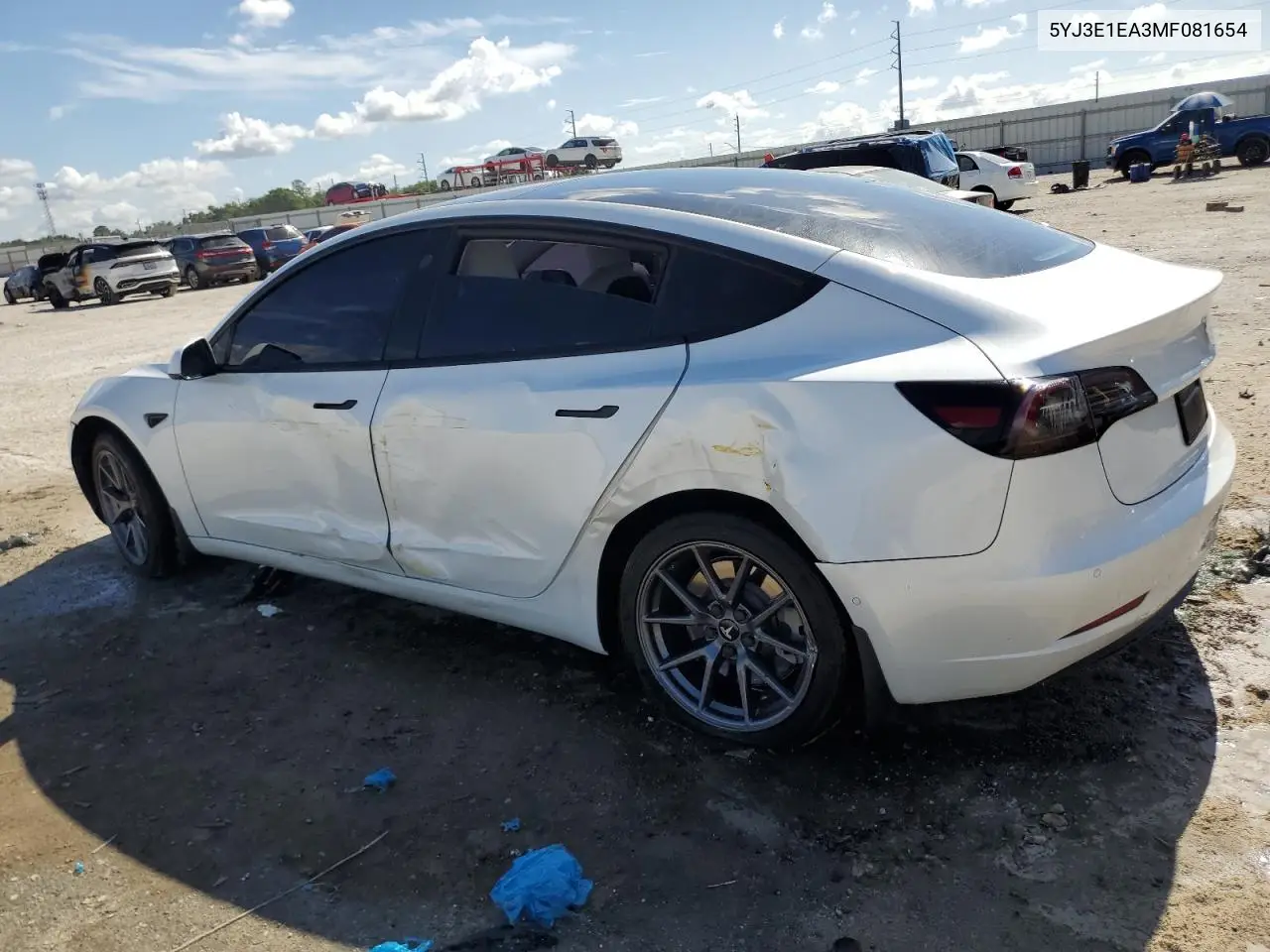 2021 Tesla Model 3 VIN: 5YJ3E1EA3MF081654 Lot: 61861295