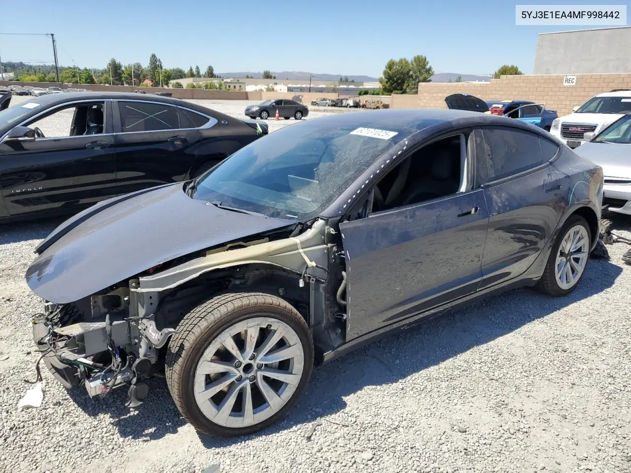 2021 Tesla Model 3 VIN: 5YJ3E1EA4MF998442 Lot: 62131025