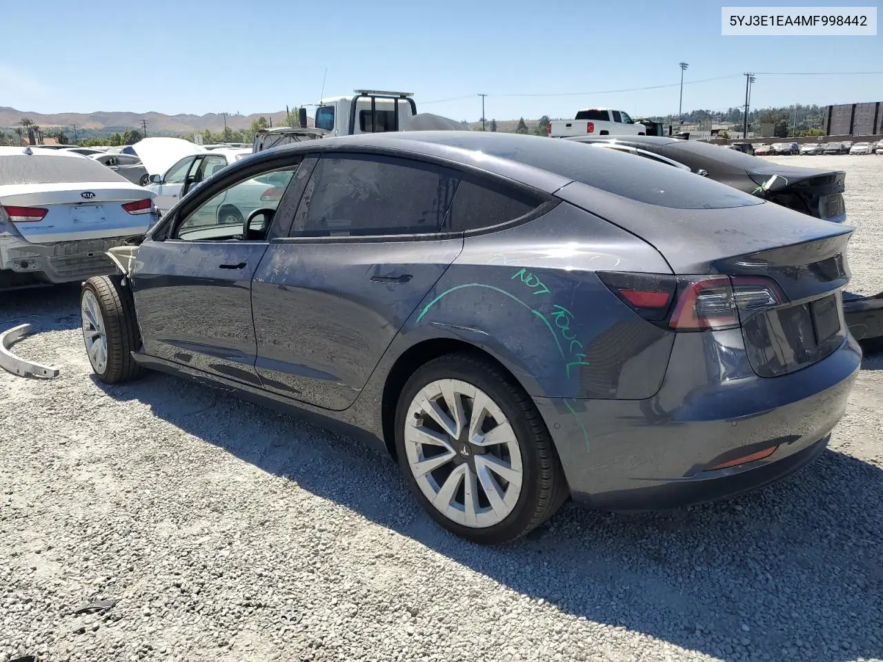 2021 Tesla Model 3 VIN: 5YJ3E1EA4MF998442 Lot: 62131025