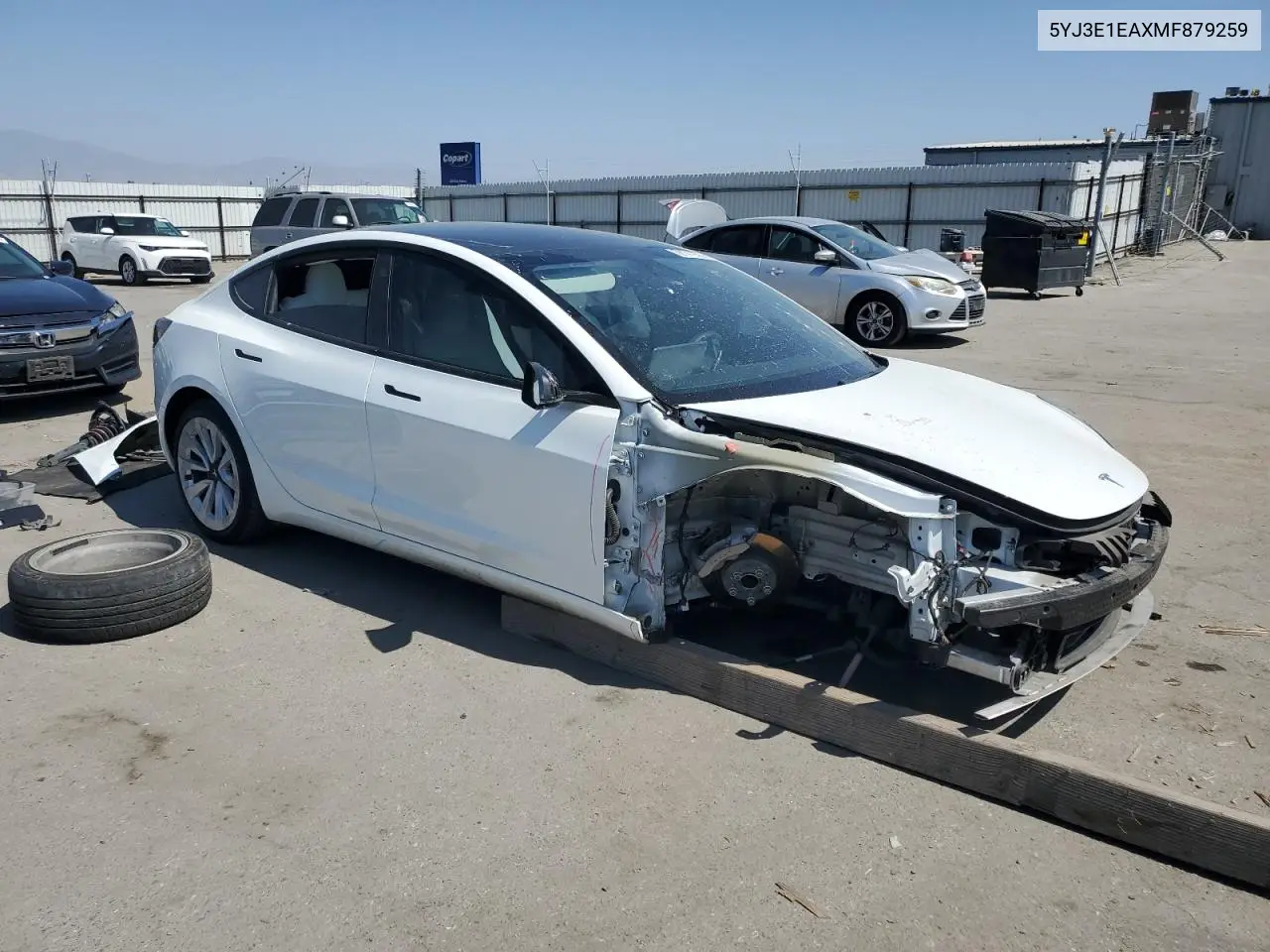 2021 Tesla Model 3 VIN: 5YJ3E1EAXMF879259 Lot: 62147655