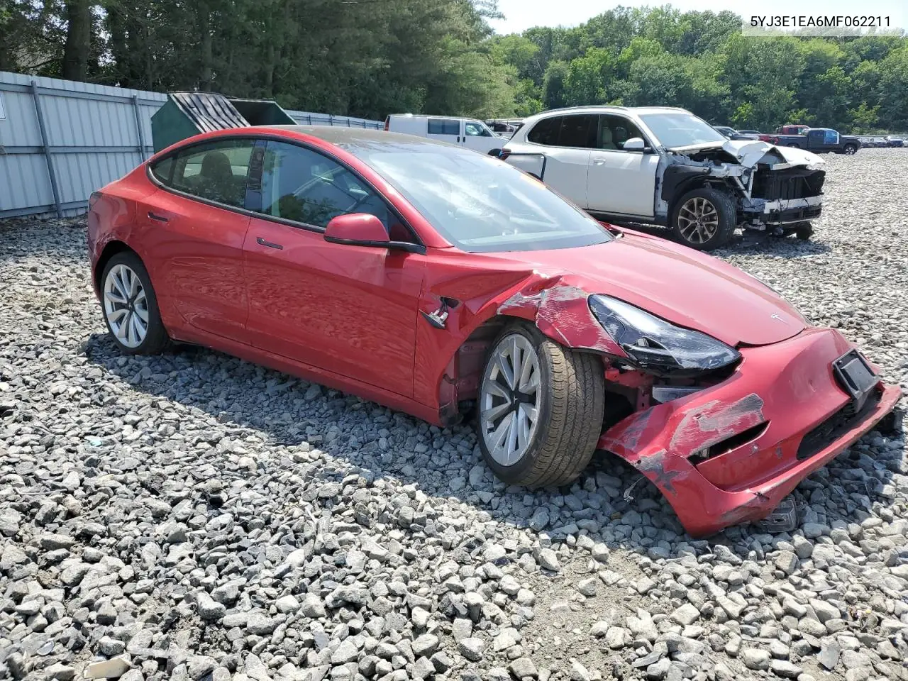 2021 Tesla Model 3 VIN: 5YJ3E1EA6MF062211 Lot: 62223575