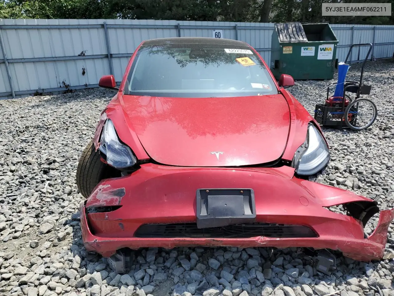 2021 Tesla Model 3 VIN: 5YJ3E1EA6MF062211 Lot: 62223575