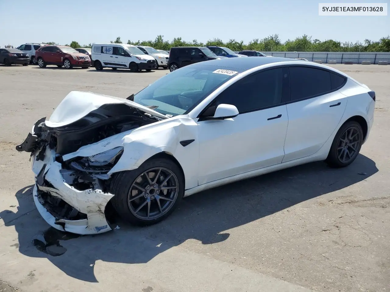 2021 Tesla Model 3 VIN: 5YJ3E1EA3MF013628 Lot: 62420435