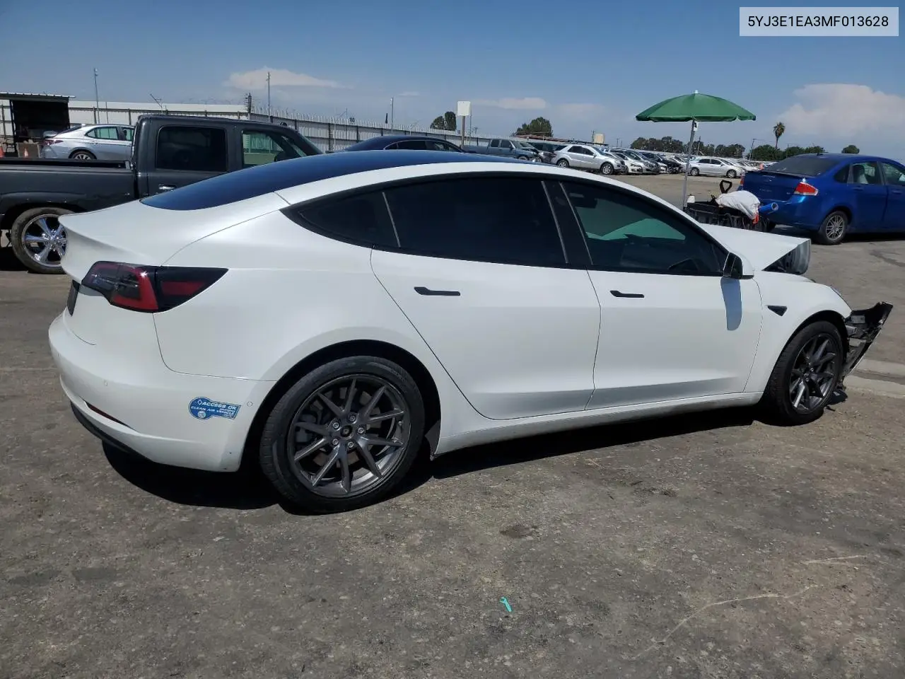 2021 Tesla Model 3 VIN: 5YJ3E1EA3MF013628 Lot: 62420435