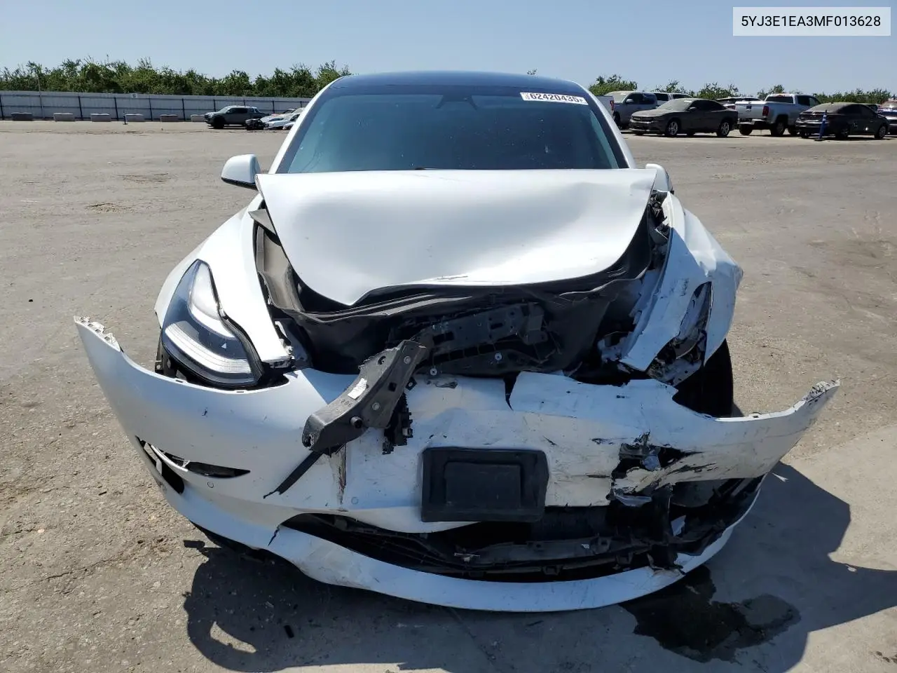 2021 Tesla Model 3 VIN: 5YJ3E1EA3MF013628 Lot: 62420435
