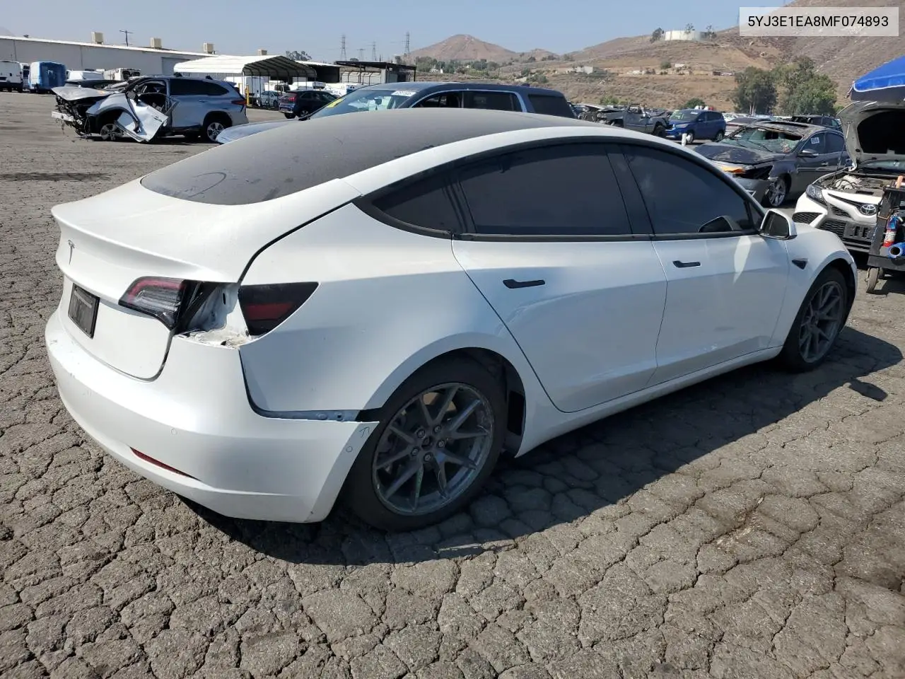 2021 Tesla Model 3 VIN: 5YJ3E1EA8MF074893 Lot: 62511745