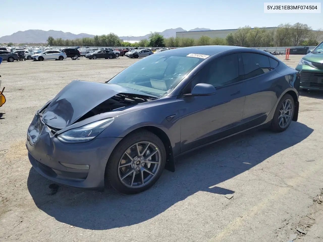 2021 Tesla Model 3 VIN: 5YJ3E1EB3MF074504 Lot: 62550845