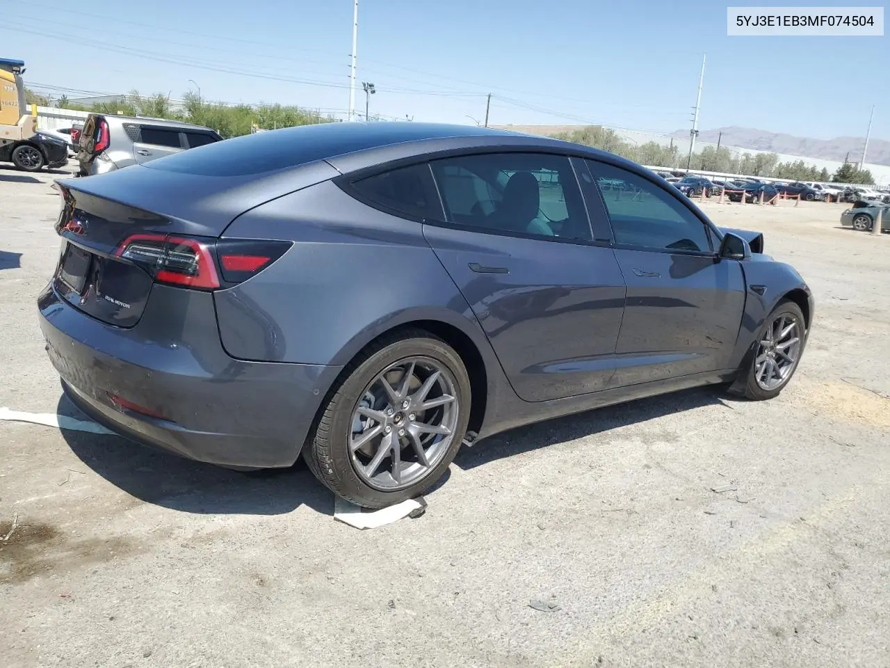 2021 Tesla Model 3 VIN: 5YJ3E1EB3MF074504 Lot: 62550845