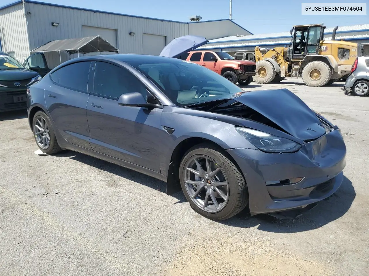 2021 Tesla Model 3 VIN: 5YJ3E1EB3MF074504 Lot: 62550845