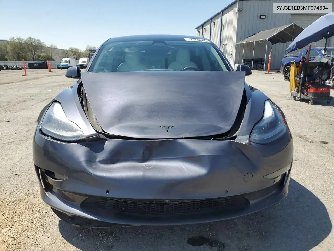 2021 Tesla Model 3 VIN: 5YJ3E1EB3MF074504 Lot: 62550845