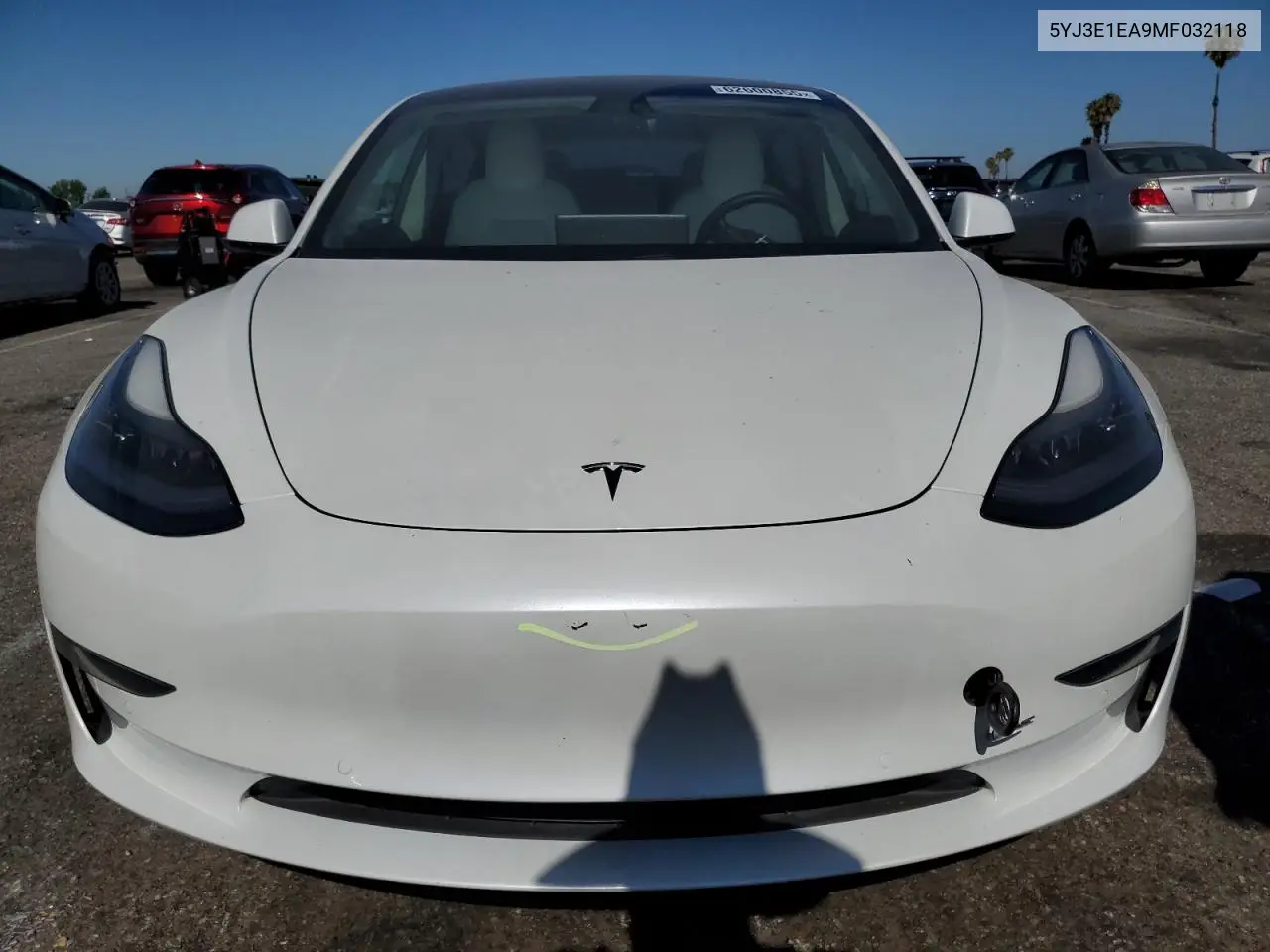 2021 Tesla Model 3 VIN: 5YJ3E1EA9MF032118 Lot: 62600855