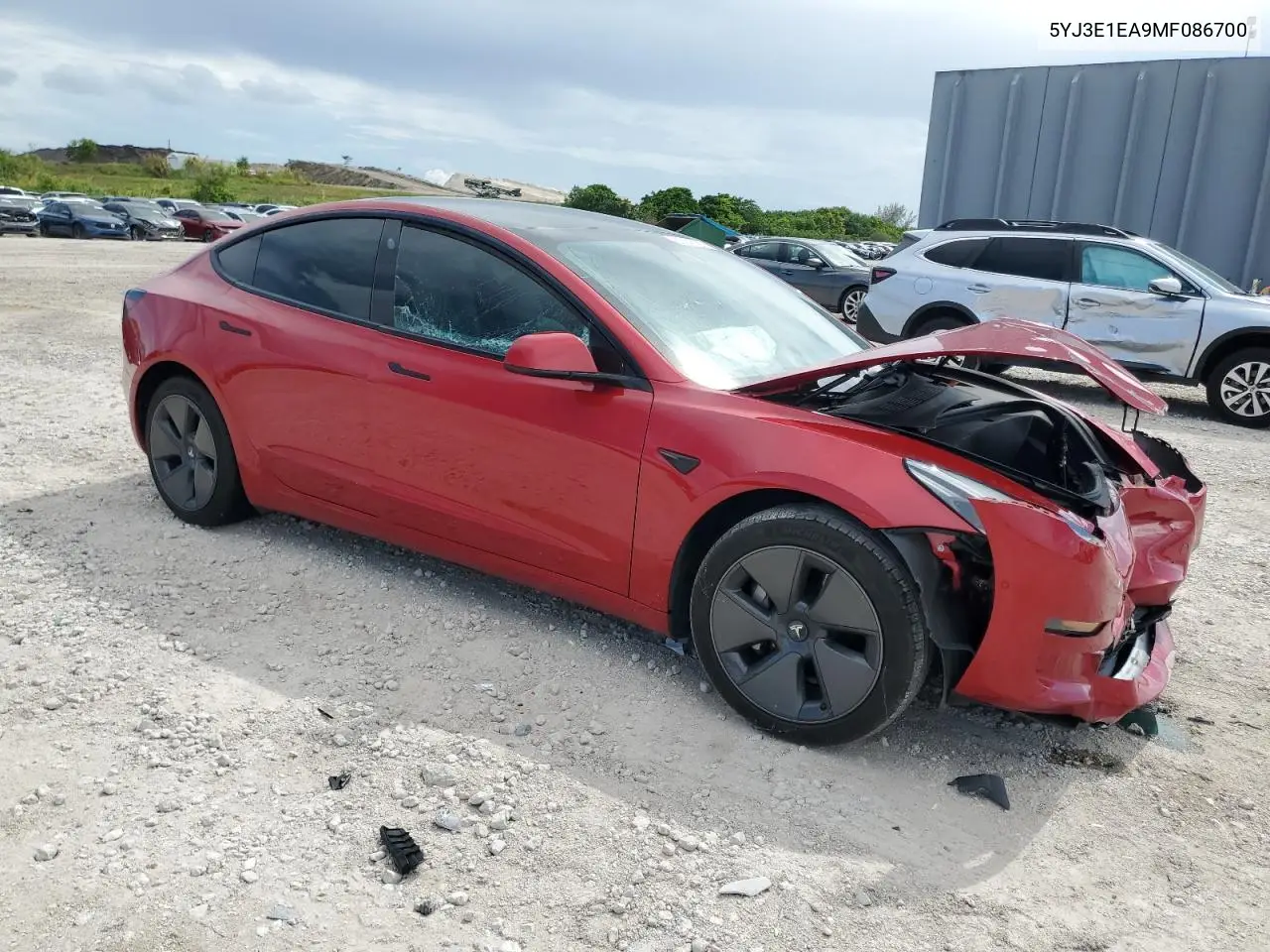 2021 Tesla Model 3 VIN: 5YJ3E1EA9MF086700 Lot: 62742135