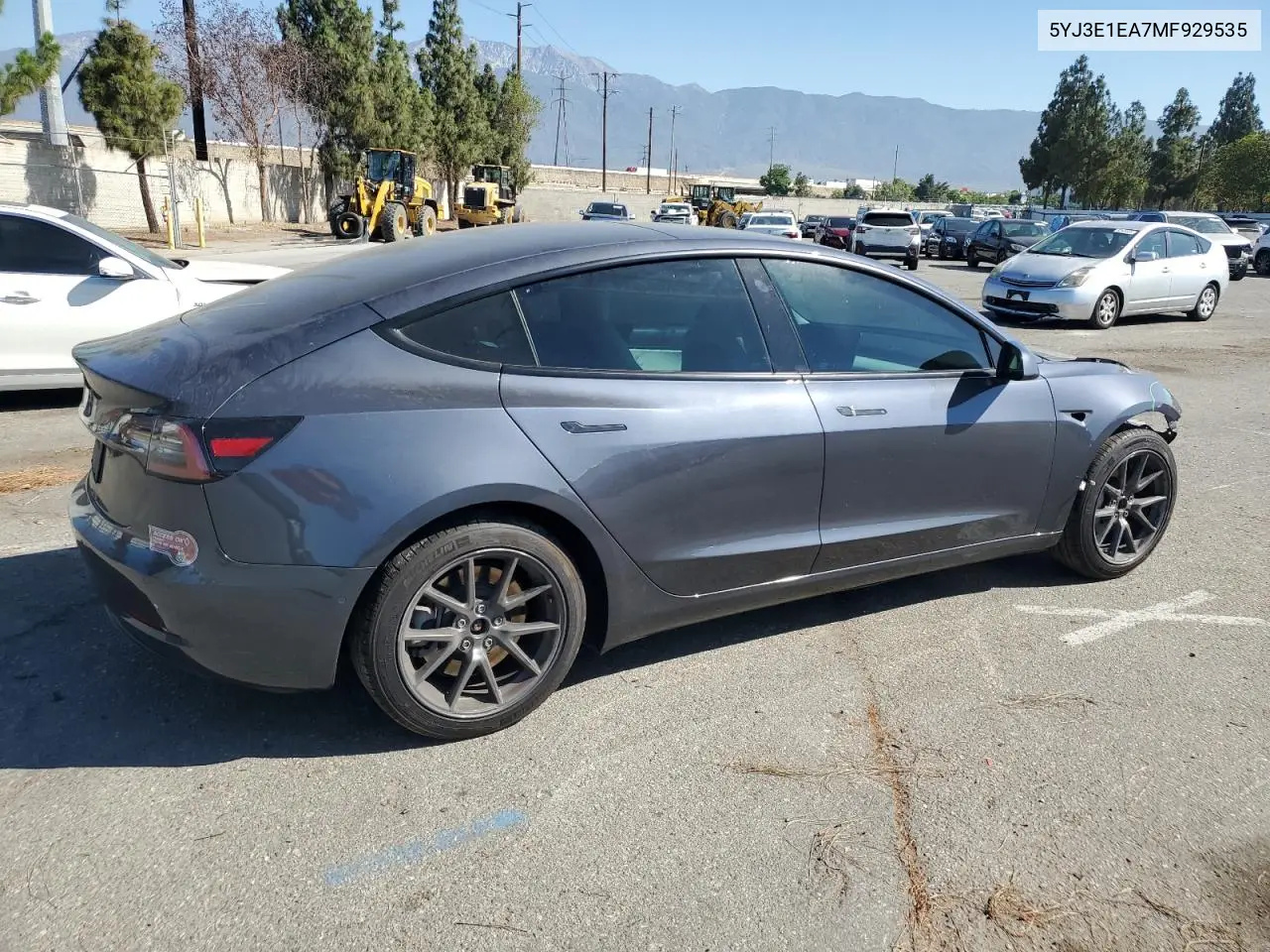 2021 Tesla Model 3 VIN: 5YJ3E1EA7MF929535 Lot: 62785325