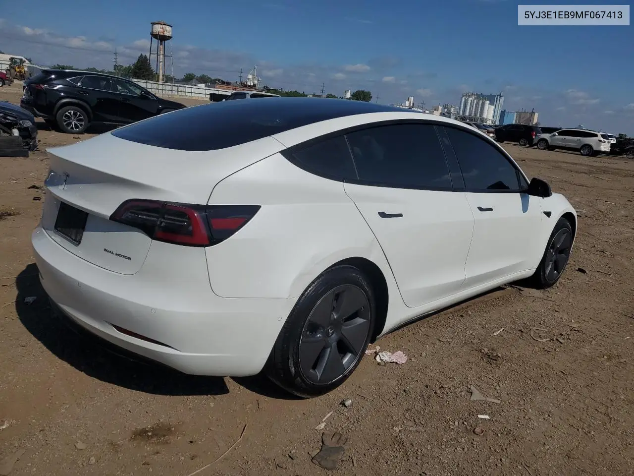 2021 Tesla Model 3 VIN: 5YJ3E1EB9MF067413 Lot: 62884255