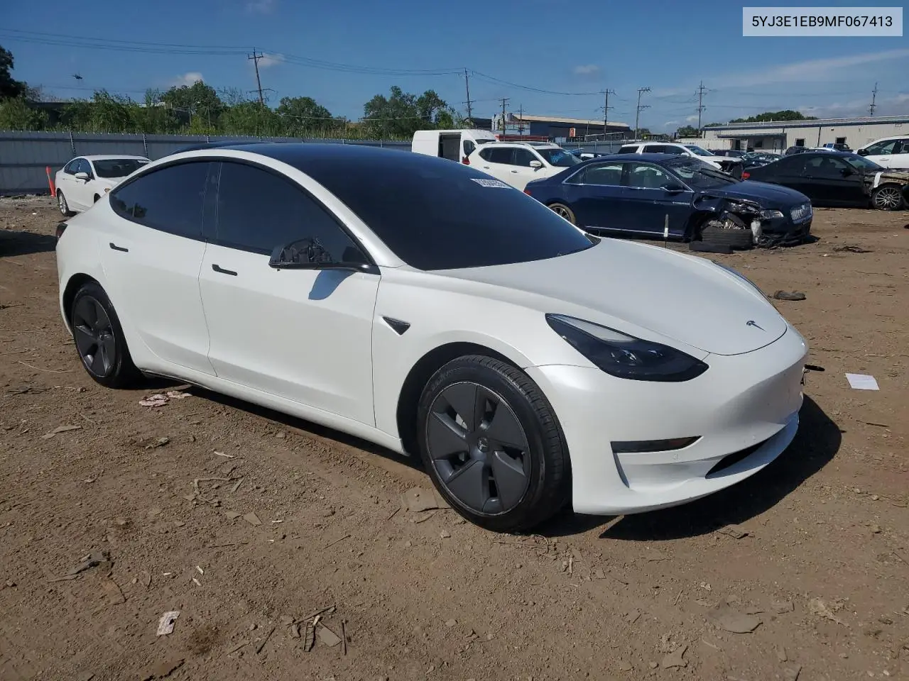 2021 Tesla Model 3 VIN: 5YJ3E1EB9MF067413 Lot: 62884255