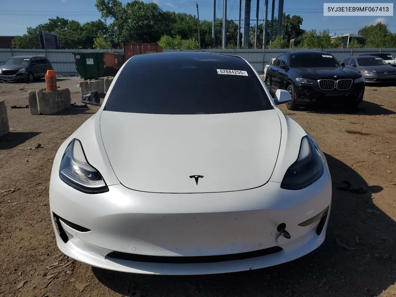 2021 Tesla Model 3 VIN: 5YJ3E1EB9MF067413 Lot: 62884255