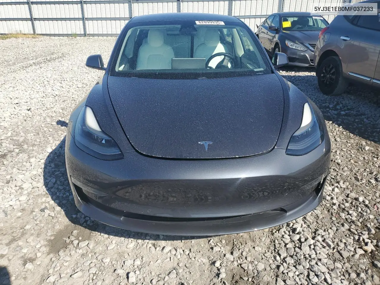 2021 Tesla Model 3 VIN: 5YJ3E1EB0MF037233 Lot: 62899935