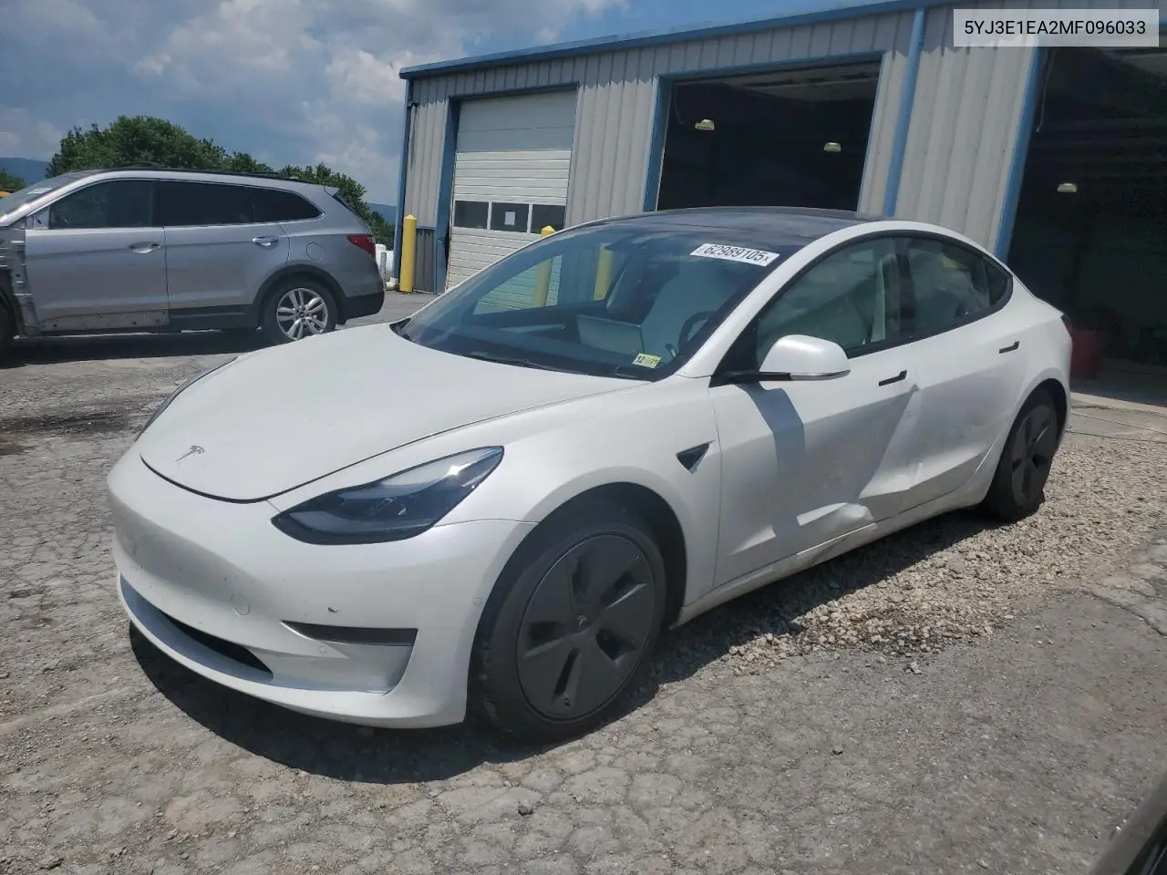 2021 Tesla Model 3 VIN: 5YJ3E1EA2MF096033 Lot: 62989105