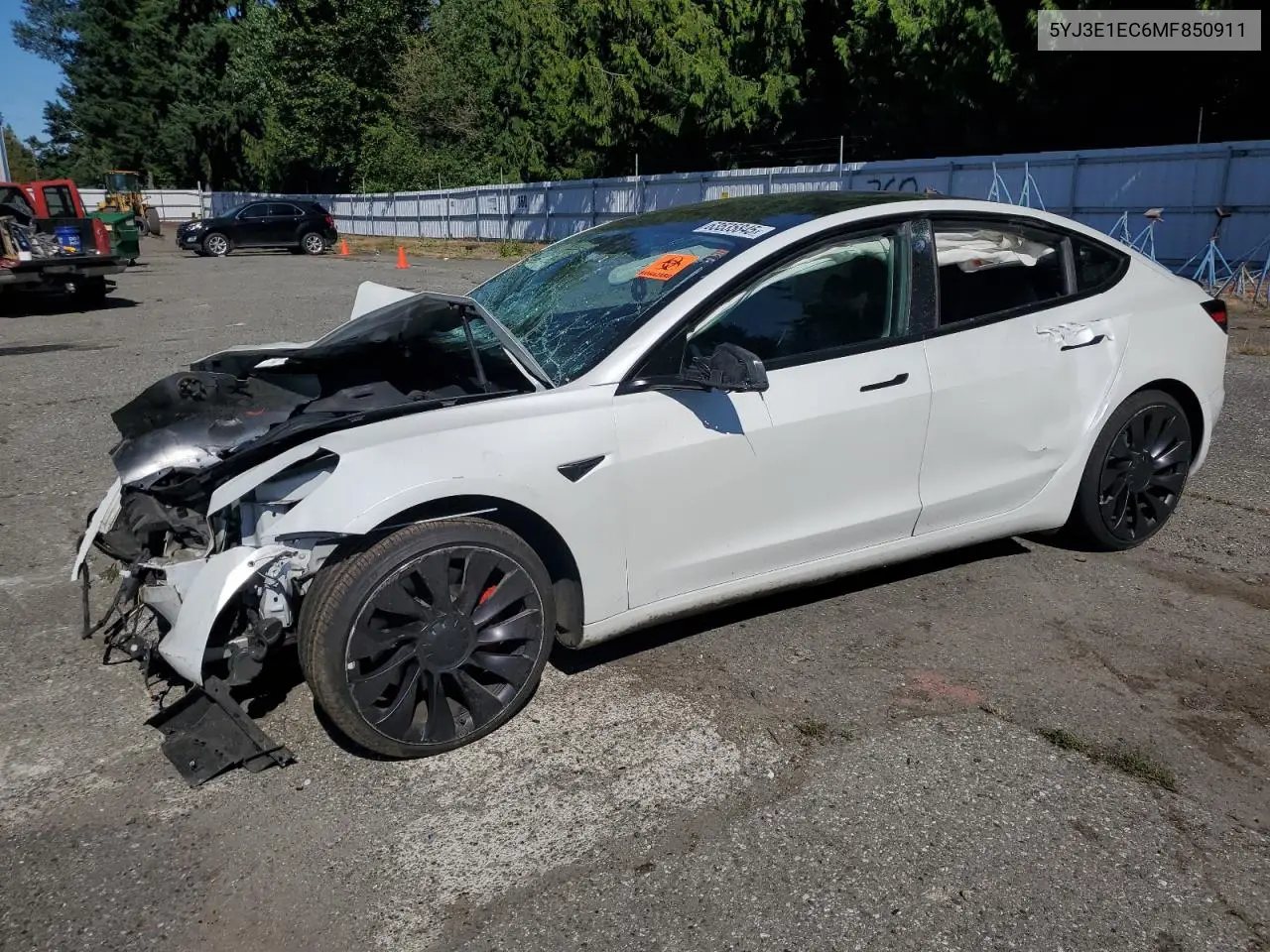 2021 Tesla Model 3 VIN: 5YJ3E1EC6MF850911 Lot: 63535845