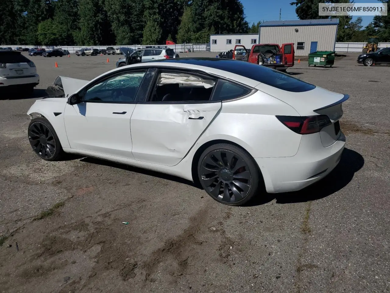 2021 Tesla Model 3 VIN: 5YJ3E1EC6MF850911 Lot: 63535845