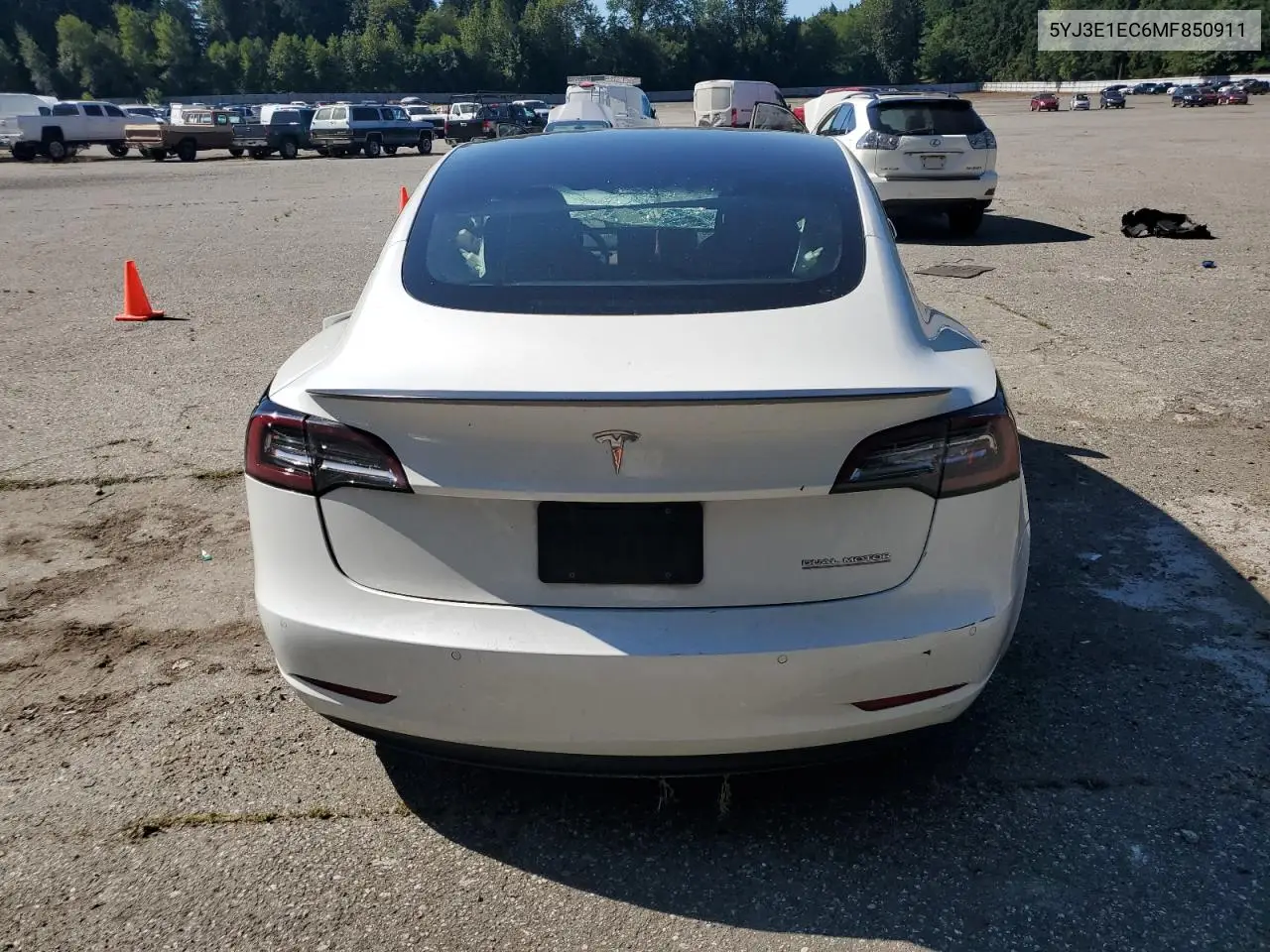 2021 Tesla Model 3 VIN: 5YJ3E1EC6MF850911 Lot: 63535845